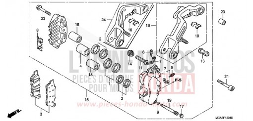 BREMSSATTEL, L. VORNE GL18007 de 2007